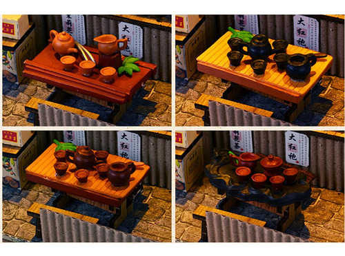 1/24 Kits De En Miniatura De Para Bricolaje Té Antigua Con