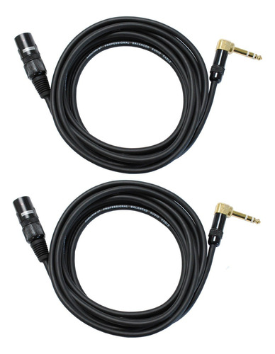 Audio2000 Serie C 1 4  Angulo Recto Trs Xlr Macho Cable