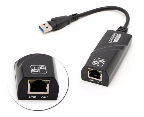 Imagem 3 de 3 de Adaptador Gigabit Lan Rede Usb 3.0 Ethernet 10/100/1000 Note