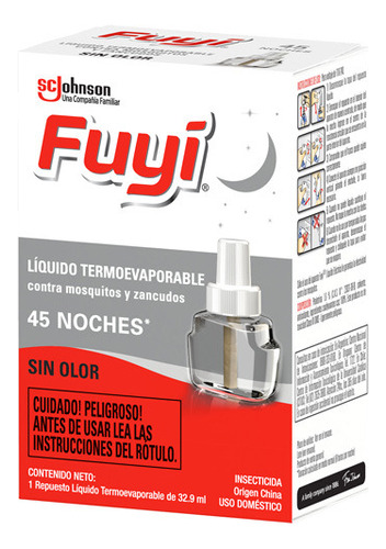 Repuesto Liquido Contra Mosquitos Y Zancudos 32.9ml Fuyi