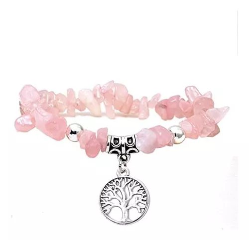 Pulsera Chip Cuarzo Rosa en