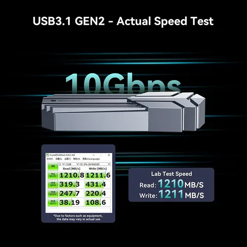 Yottamaster M.2 Nvme Sata Ssd Recinto, Usb C 3.2 10gbps Nvme