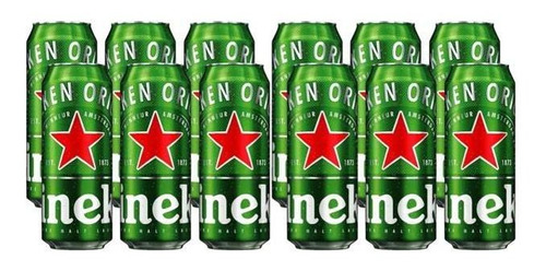 Imagen 1 de 12 de Cerveza Heineken Lata 473ml Pack X12 - Fullescabio Oferta