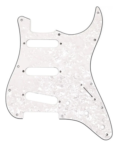 Fender Pickguard Stratocaster American Std Blanco 4 Capas