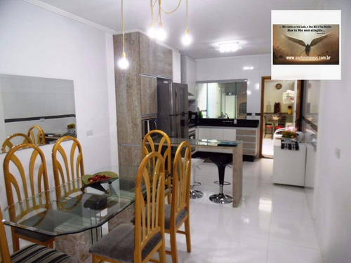 Imagem 2 de 18 de Sobrado Com 03 Dormitórios ( 1 Suíte ) 02 Vagas De Garagem , Espaço Gourmet Residencial À Venda, Vila Lucinda, Santo André. - So0063