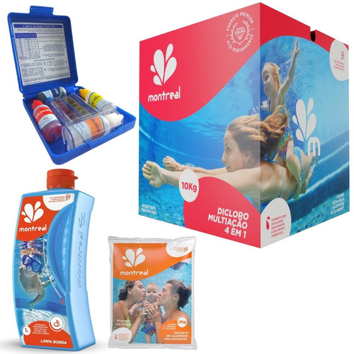 Kit Teste 3x1 Tratamento Piscinas E Limpa Borda + Sulfato