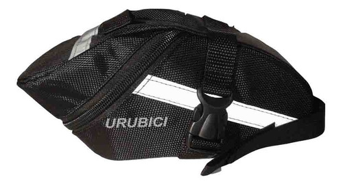 Bolso Bajoasiento Para Bici De Ruta Negro C/banda Reflectiva