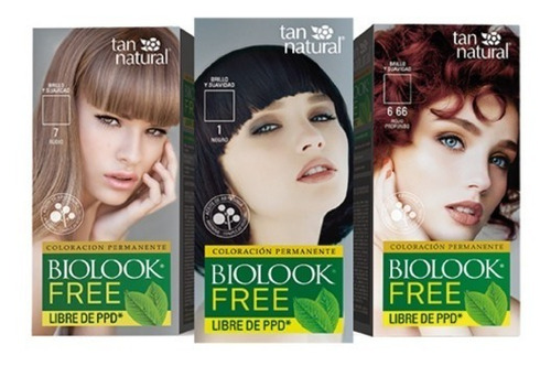 Biolook Free Tintura Libre De Ppd Coloración Permanente Kit Tono 8.73 Rubio Claro Chocolate Dorado