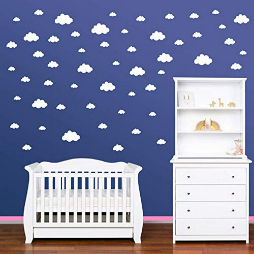 White Clouds Wall Vinly Wall Decals - Stickers +  Tamaños Mi