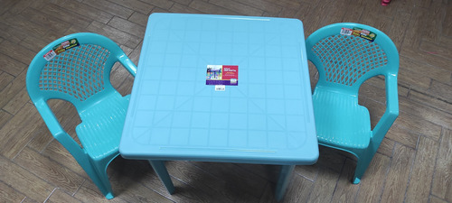 Imagen 3 de 10 de Mesa Infantil Desarmable Con Dos Silla Plástica