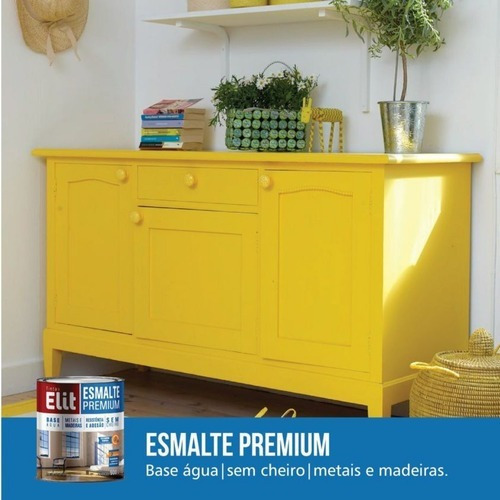 Imagem 5 de 6 de Tinta Esmalte Premium Base Água Elit Brilhante 3,6l