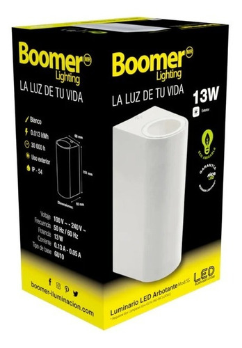 Imagen 2 de 2 de Arbotante Base Doble Luminario 2xgu10 Blanco Blwa-0001-01300