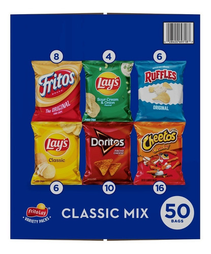 Frito-lay Classic Mix Paquete Variado De Patatas Fritas 50pk