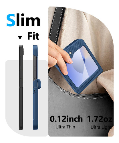 Funda De Teléfono Vihibii Para Samsung Galaxy Z Flip 6 Azul