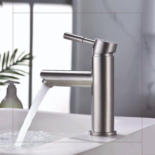 Grifo Mezclador Para Lavabo 24cm Funcion Agua Fria/caliente Acabado FA-7751A Color FA-7751A