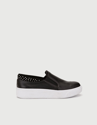 Imagen 2 de 6 de Panchas De Cuero Negras Viamo Mujer Dama