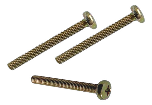 100 Parafusos M4x35mm Cabeça Panela Phillips Bicromatizado