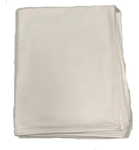 Mantel Blanco Rectangular Tela De Gabardina Blanco Lisa