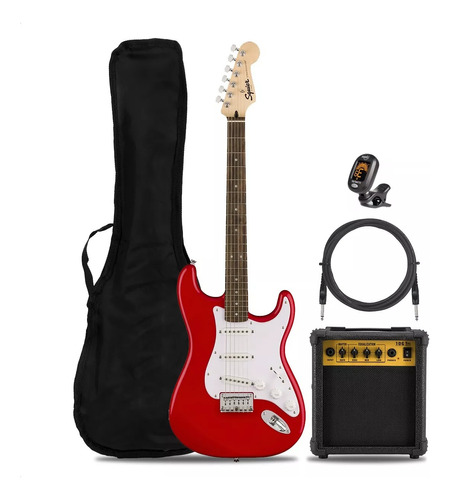 Combo Guitarra Squier Bullet Rojo Ampli+funda+cable