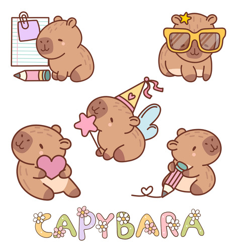 Caderno De Colorir Bobbie Goods Capivara Capa Dura A5 180 Gr