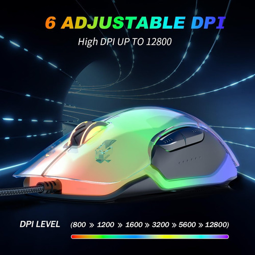 Ratón Para Juegos, Ratón Para Juegos Con Cable Sensor De 12.