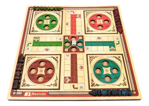 Jogo Tabuleiro Super Ludo Trilha Jogos de Tabuleiro Jogo Clássico Cartas  Original Pais & Filhos 7 + Anos com inmetro na Americanas Empresas