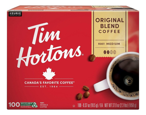 Tim Hortons Keurig Original Blend 100 K Cups