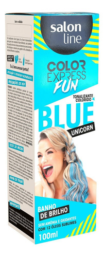 Kit Tintura Salon Line  Color express fun tom blue unicorn para cabelo