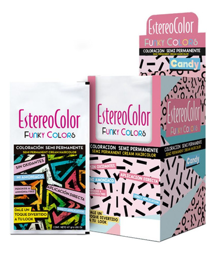  Tintura Coloracion Estereocolor Funky Colors Pasteles X12 Tono Rosa Pastel