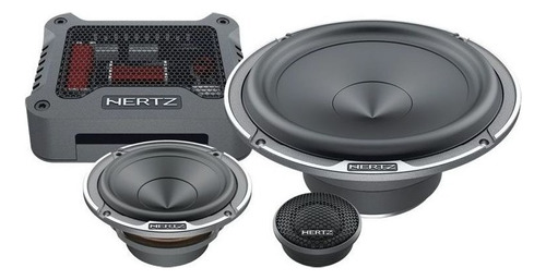 Kit 3 Vias Hertz Mpk-163.3 Pro (6 Pols. / 300w Rms) Cor Preto