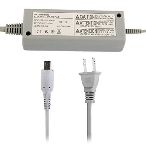 Adaptador De Ca Cable De Carga Para Nintendo Wii U Gamepad