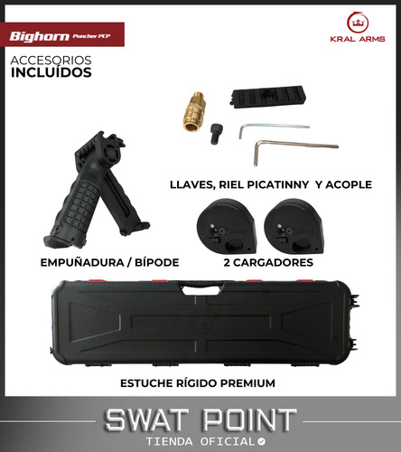 Rifle Pcp Kral Big Horn 9 Mm Multi Shot Potencia Extrema