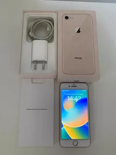 iPhone 8 64gb Rosê Tudo Ok Completo