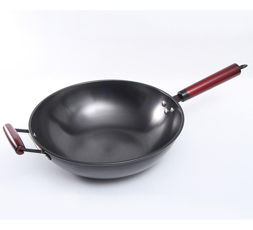 Wok De Cocina Con Tapa Sartén Antiadherente Fácil De 36cm