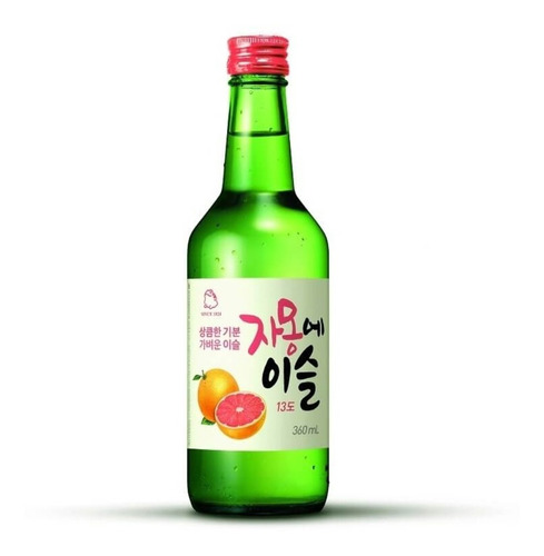 Soju Bebida Coreana Pomelo 360 Ml Chupito Shot Licor 
