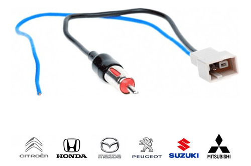 Ficha Adaptadora Antena Estereo Honda Pin Cuadrado A Iso 