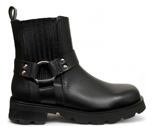 Botas De Lluvia Mujer Salamandra Negro Suela Chunky