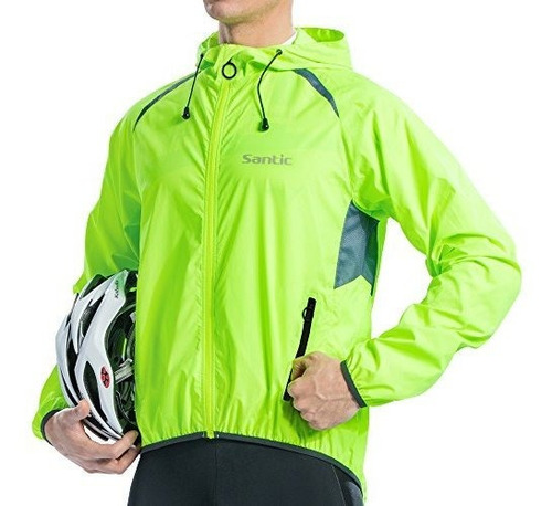 Santic Chaqueta Cortavientos Cortavientos - Neon Green Light