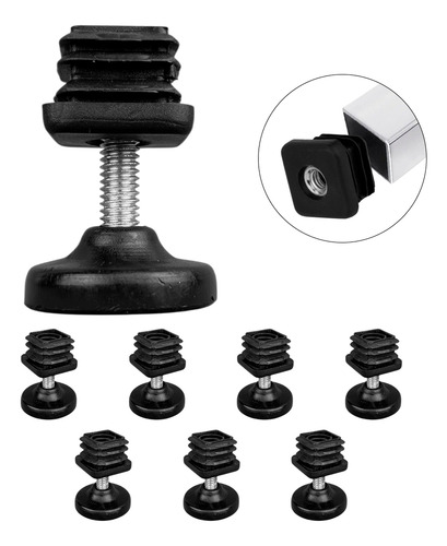 Regaton Cuadrado 1 Pulgada Con Nivel Plastico 8 Juegos Color Negro
