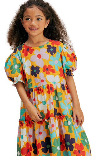 Vestido Infantil Em Malha Florindinha Color Fábula 515722