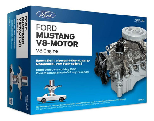 Lzl Modelo De Motor Franzis V8, Ford Mustang 1965, Kit [u]