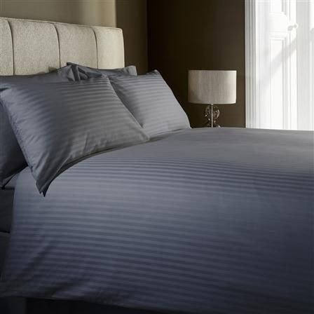 Combo Doble Duvet Sateen Stripe + J. Sábana + Plumón Gris