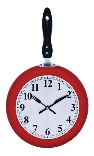 Reloj Cocina Sartén Rojo Jhc