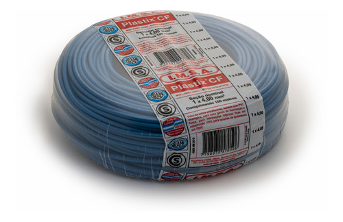 Cable Imsa Plastix  Cf  4 Mm² (rollo X 100 M) Celeste