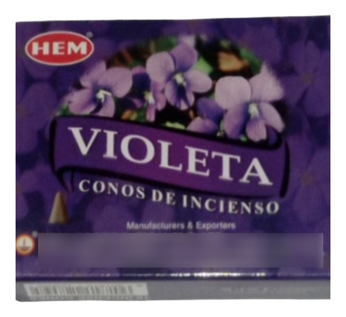 1 Paquete Incienso De 10 Conos Hem Violeta, Anti Estrés.