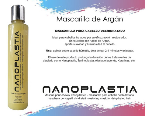 Alaciado Permanente Mascarilla Mantenimiento Argán Mb5 250ml