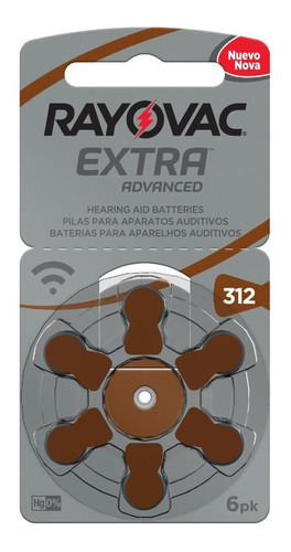 60 Pilhas Auditiva Rayovac Extra Duração 312 Pr41