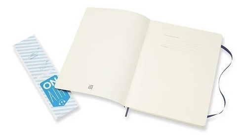 Caderno Moleskine Clássico, Azul, Capa Flex, Sem Pauta, Ex