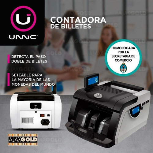 Imagen 3 de 8 de Contadora De Billetes Máquina Cuenta Dinero Detector Falsos