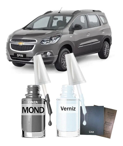 Tinta Tira Risco Retoque Gm Spin Activ 2015 Cinza Mond